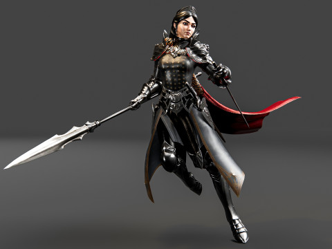 Female warrior Modelo 3D