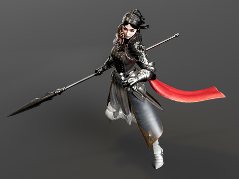 Female warrior Modelo 3D