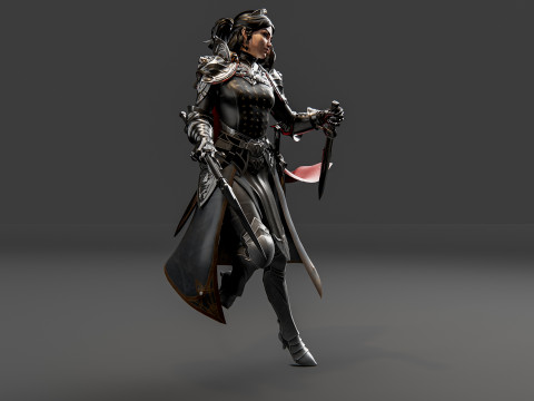 Female warrior Modelo 3D