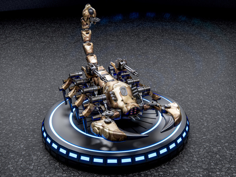 Bionic Scorpion 3D Model .c4d .max .obj .3ds .fbx .stl .blend