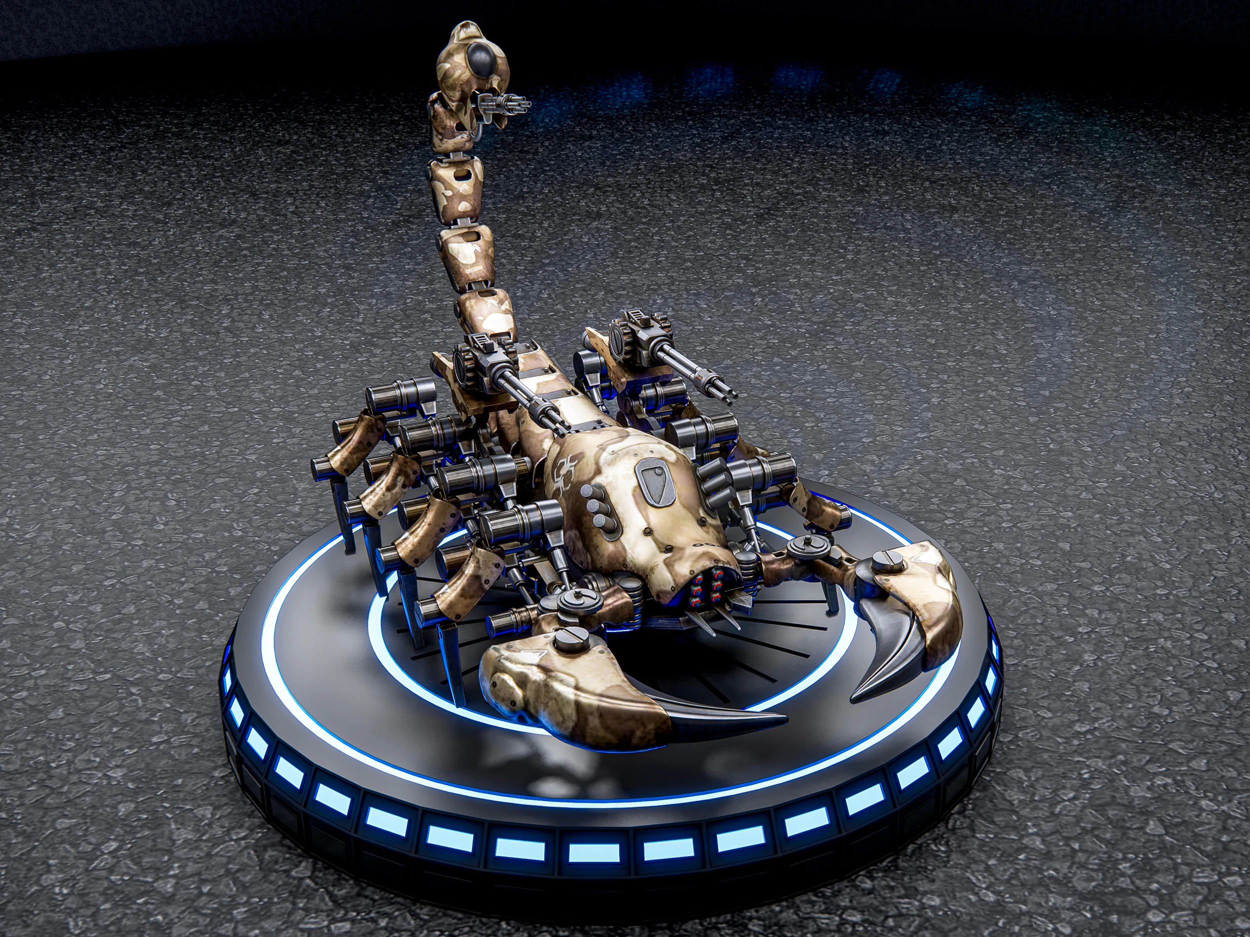 Scorpione bionico Modello 3D .c4d .max .obj .3ds .fbx .stl .blend