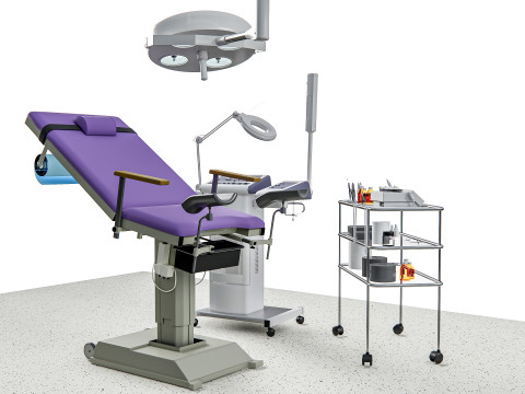 Hospital IVF Egg Retrieval room equipment Modèle 3D