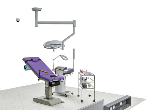 Hospital IVF Egg Retrieval room equipment Modèle 3D