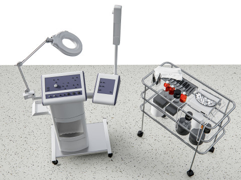 Hospital IVF Egg Retrieval room equipment Modèle 3D