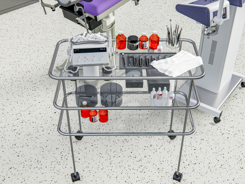 Hospital IVF Egg Retrieval room equipment Modèle 3D