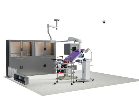 Hospital IVF Egg Retrieval room equipment 3D Model