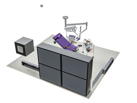Hospital IVF Egg Retrieval room equipment Modèle 3D