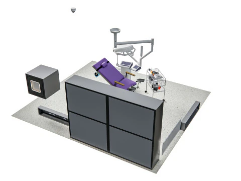 Hospital IVF Egg Retrieval room equipment 3D Model