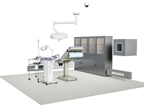 Hospital IVF Egg Retrieval room equipment 3D Model