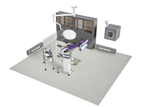 Hospital IVF Egg Retrieval room equipment Modèle 3D