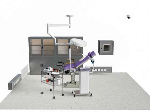 Hospital IVF Egg Retrieval room equipment Modèle 3D