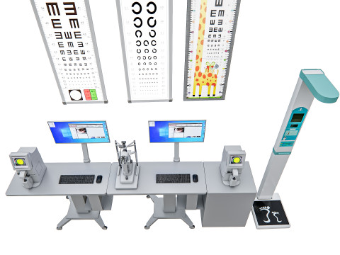 Hospital Eye Testing Snellen Chart Equipments 3D Model