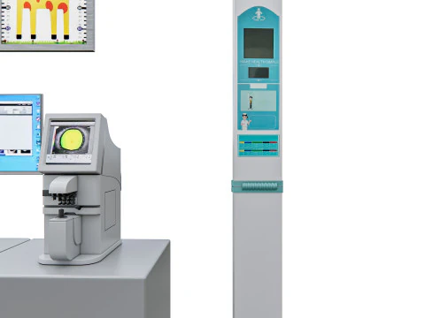 병원 눈 테스트 Snellen 차트 장비 3D 모델