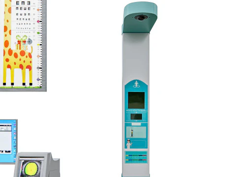 병원 눈 테스트 Snellen 차트 장비 3D 모델