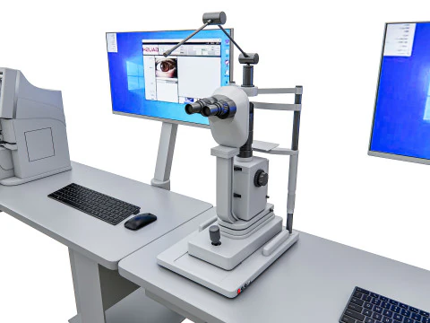 병원 눈 테스트 Snellen 차트 장비 3D 모델