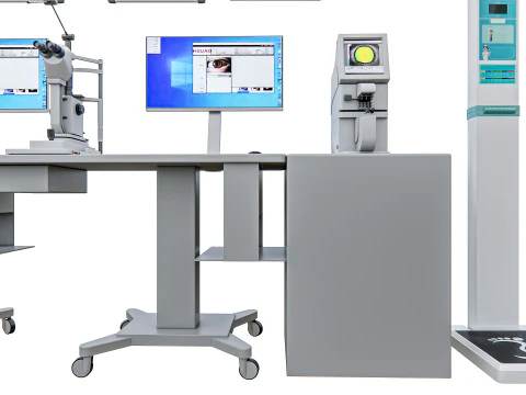 병원 눈 테스트 Snellen 차트 장비 3D 모델