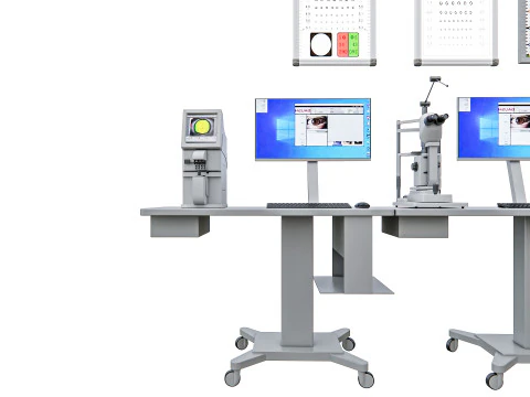 병원 눈 테스트 Snellen 차트 장비 3D 모델