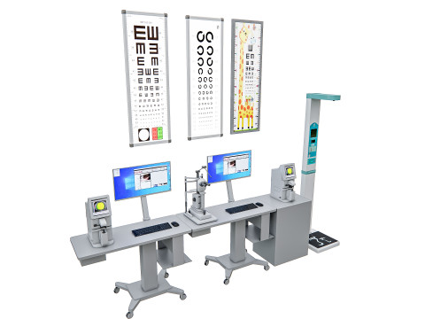 Hospital Eye Testing Snellen Chart Equipments 3D Model