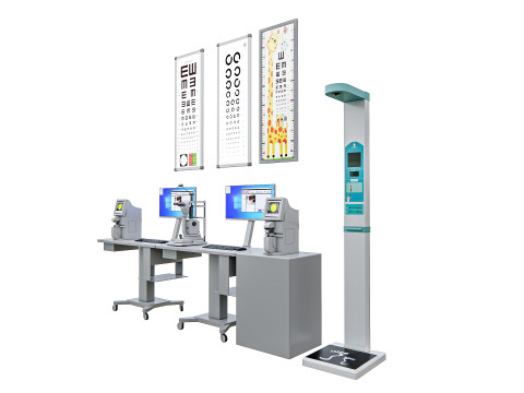 Hospital Eye Testing Snellen Chart Equipments 3D Model