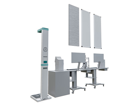 Hospital Eye Testing Snellen Chart Equipments 3D Model