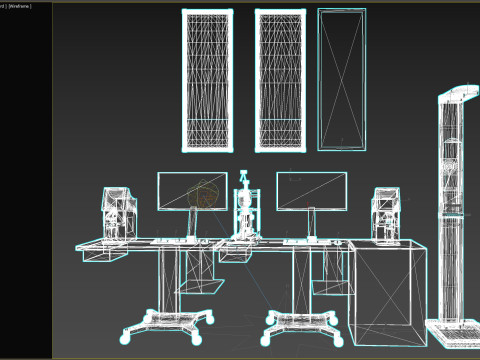 Hospital Eye Testing Snellen Chart Equipments 3D Model