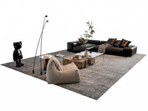 Sofa Coffee table sofa combination 000 3D Model