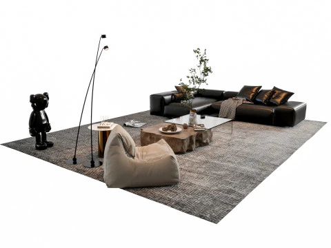 Sofa Couchtisch Sofakombination 000 3D Modell