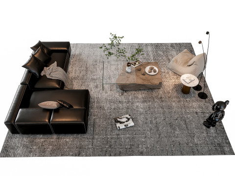 Sofa Coffee table sofa combination 000 3D मॉडल