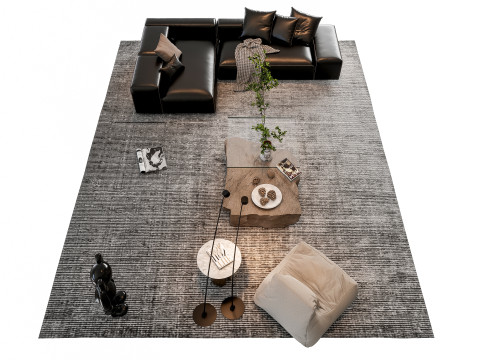 Sofa Coffee table sofa combination 000 3D मॉडल