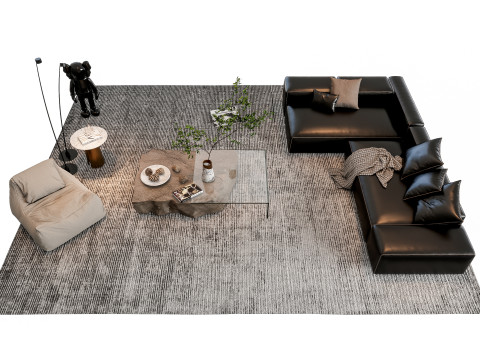Sofa Coffee table sofa combination 000 3D मॉडल