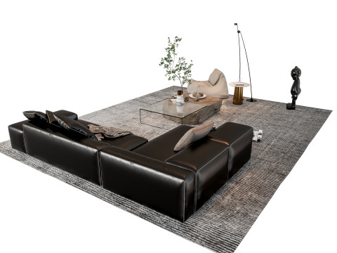 Sofa Coffee table sofa combination 000 3D मॉडल