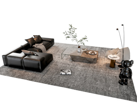 Sofa Coffee table sofa combination 000 3D मॉडल