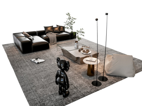Sofa Coffee table sofa combination 000 3D मॉडल
