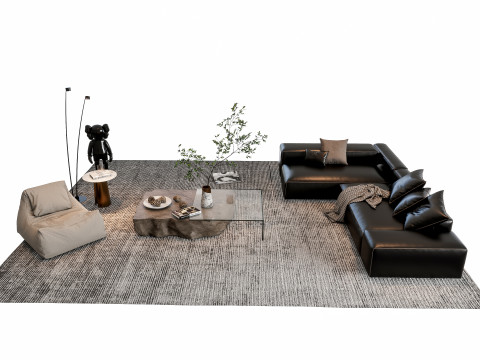 Sofa Coffee table sofa combination 000 3D मॉडल