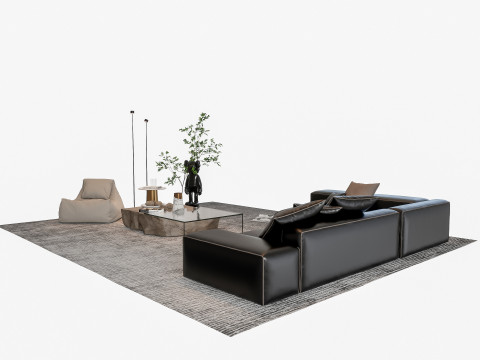 Sofa Coffee table sofa combination 000 3D मॉडल