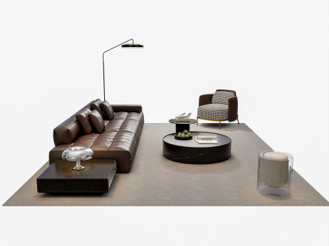 Sofa Coffee table sofa combination 00 3D Model