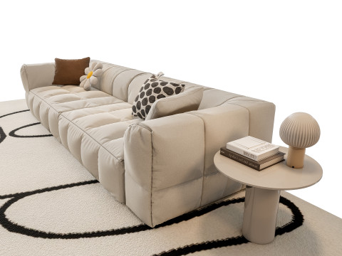 Sofa Coffee table sofa combination 01 3D Model