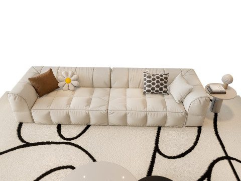 Sofa Coffee table sofa combination 01 3D Model