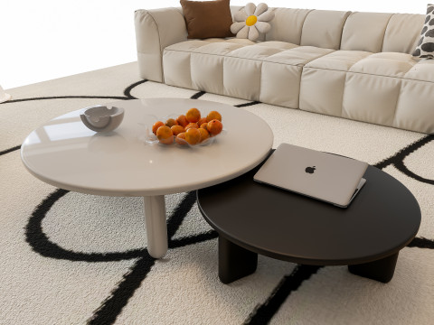 Sofa Coffee table sofa combination 01 3D Model