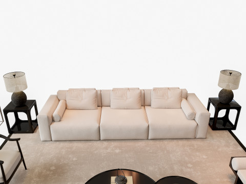 Sofa Coffee table sofa combination 1 3D मॉडल