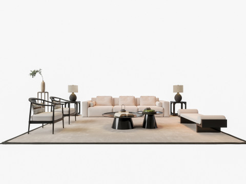 Sofa Coffee table sofa combination 1 3D मॉडल