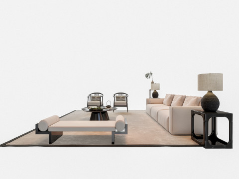 Sofa Coffee table sofa combination 1 3D मॉडल