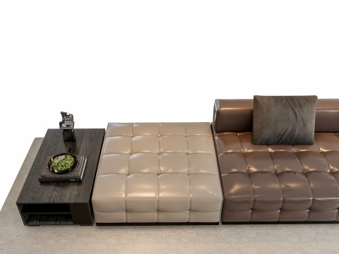 Sofa Coffee table sofa combination 02 3D Model