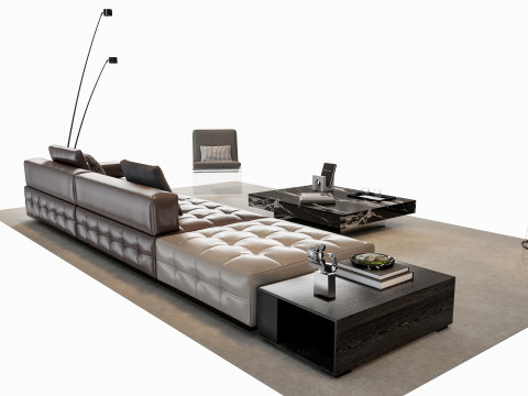 Sofa Coffee table sofa combination 02 3D Model