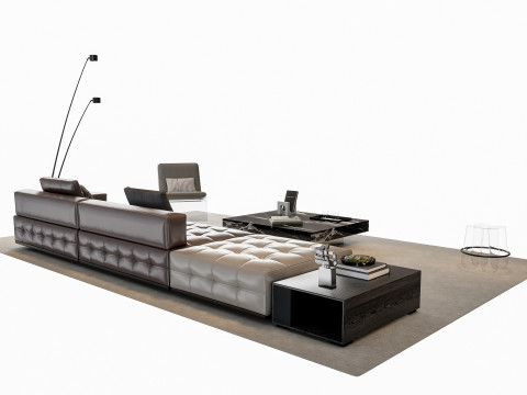 Sofa Coffee table sofa combination 02 3D Model