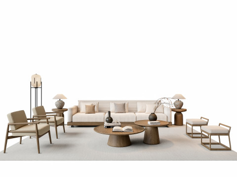 Sofa Coffee table sofa combination 2 3D Модель
