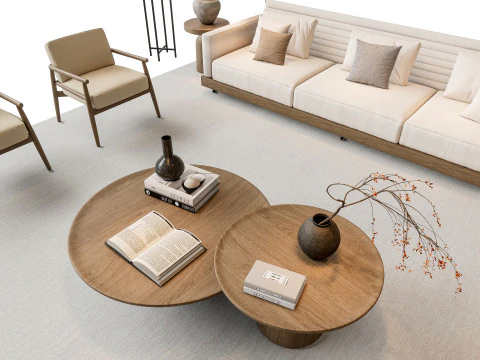 ソファ コーヒーテーブル ソファコンビネーション 2 3Dモデル