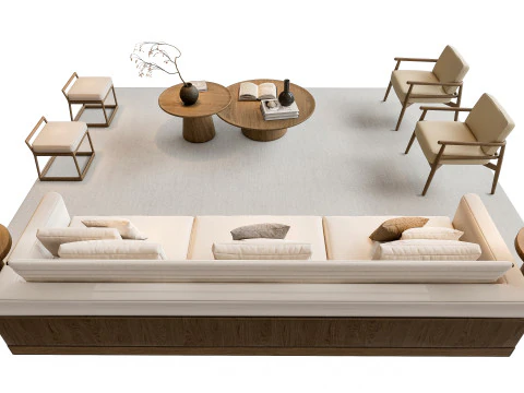 ソファ コーヒーテーブル ソファコンビネーション 2 3Dモデル