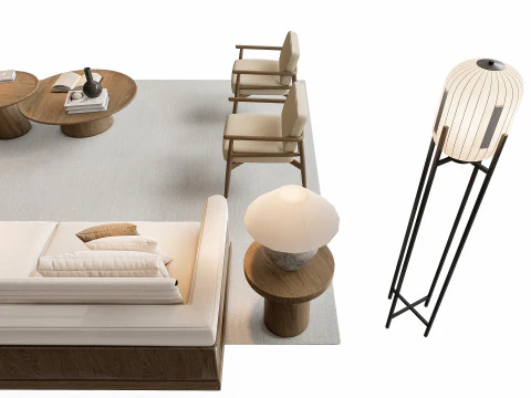 ソファ コーヒーテーブル ソファコンビネーション 2 3Dモデル