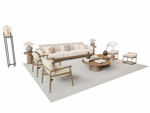 ソファ コーヒーテーブル ソファコンビネーション 2 3Dモデル